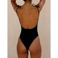 thumbnail image 6 of Biezeib Women's Summer Swimwear Sleeveless Backless Solid Color Bathing Suit Monokini Swimsuit, 6 of 6
