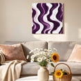 thumbnail image 6 of Canvas Wall Art Abstract Canvas Art Print Wavy Lines Purple and White Gradient Texture Modern Pictures Wall Decor for Living Room Bedroom Artwork Decorations Stretched Framed Ready to Hang 8"x8", 6 of 9