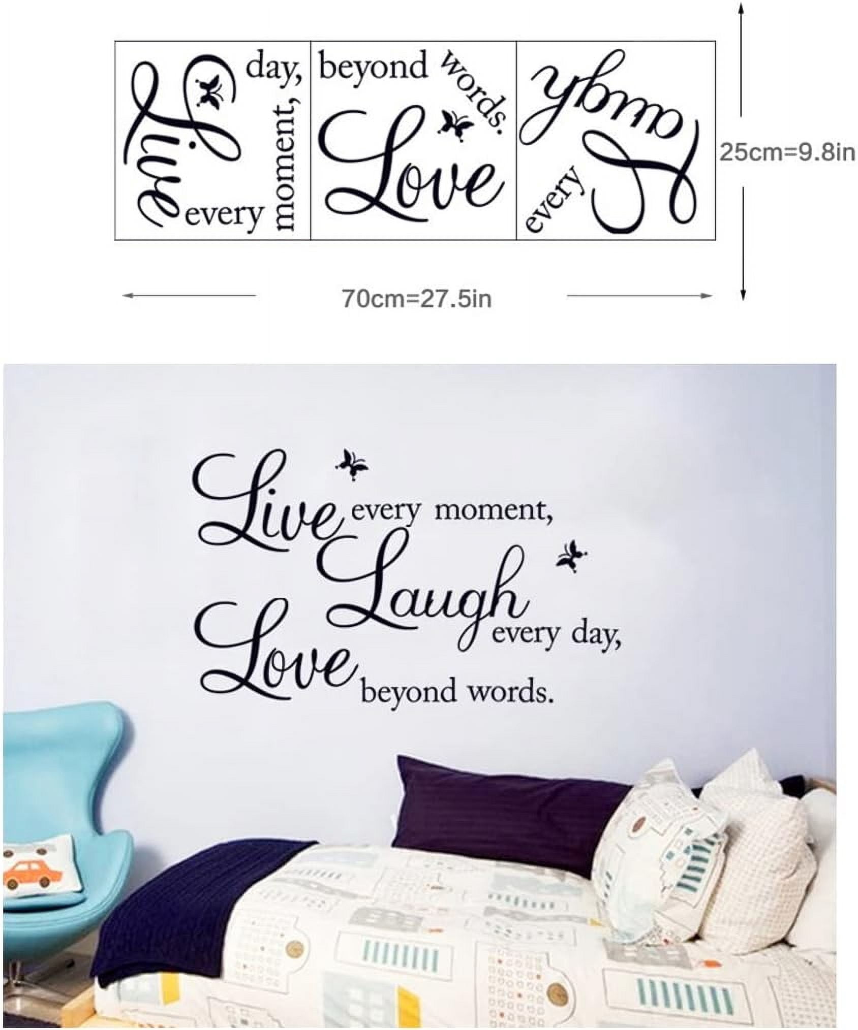 QTH Wall Sticker Wall Stickers Phrases Family Inspirational Mural Home Decor Wall Stickers Written Phrases Bedroom Living Room Office Wall Decorations Wall Stickers