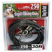 Boss Pet PDQ Silver Tie-Out Vinyl Coated Cable Dog Tie Out X-Large