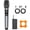 Grey, variant on Microphone, Professional UHF Metal Handheld Dynamic Mic System with Rechargeable Receiver 1/4''(6.35mm) Plug for Amplifier, PA System, Karaoke Singing, Wedding, Party, Speech, Class