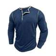 thumbnail image 5 of Hipattires Long Sleeve Shirts for Men Tops Pullover Plain Crew Neck , Henley Lightweight Mens Shirts Spring/Winter, 5 of 8