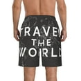 thumbnail image 3 of Kll Travel The World1 Men'S Casual Summer Beach Shorts Hawaiian Shorts With Pockets-Medium, 3 of 9