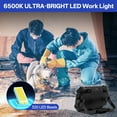 thumbnail image 3 of Luz de Trabajo LED Recargable 12000 mAh, 10000 lm con Base Magnética, 4 Modos y Soporte Ajustable, Lámpara Portátil para Mecánicos, Camping, Pesca y Reparación de Automóviles, 3 of 8