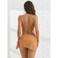 thumbnail image 4 of DARING DIVA Women's Ribbed O Ring Bandeau Bikini Sets X-Large Orange, 4 of 6