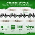 thumbnail image 3 of 2-Pack 20" Full Chisel Chainsaw Chain D70 Replacement for McCulloch Pro Mac 610 Chainsaws - (20 inch, 3/8" Pitch, 0.050" Gauge, 70 Drive Links), 3 of 8