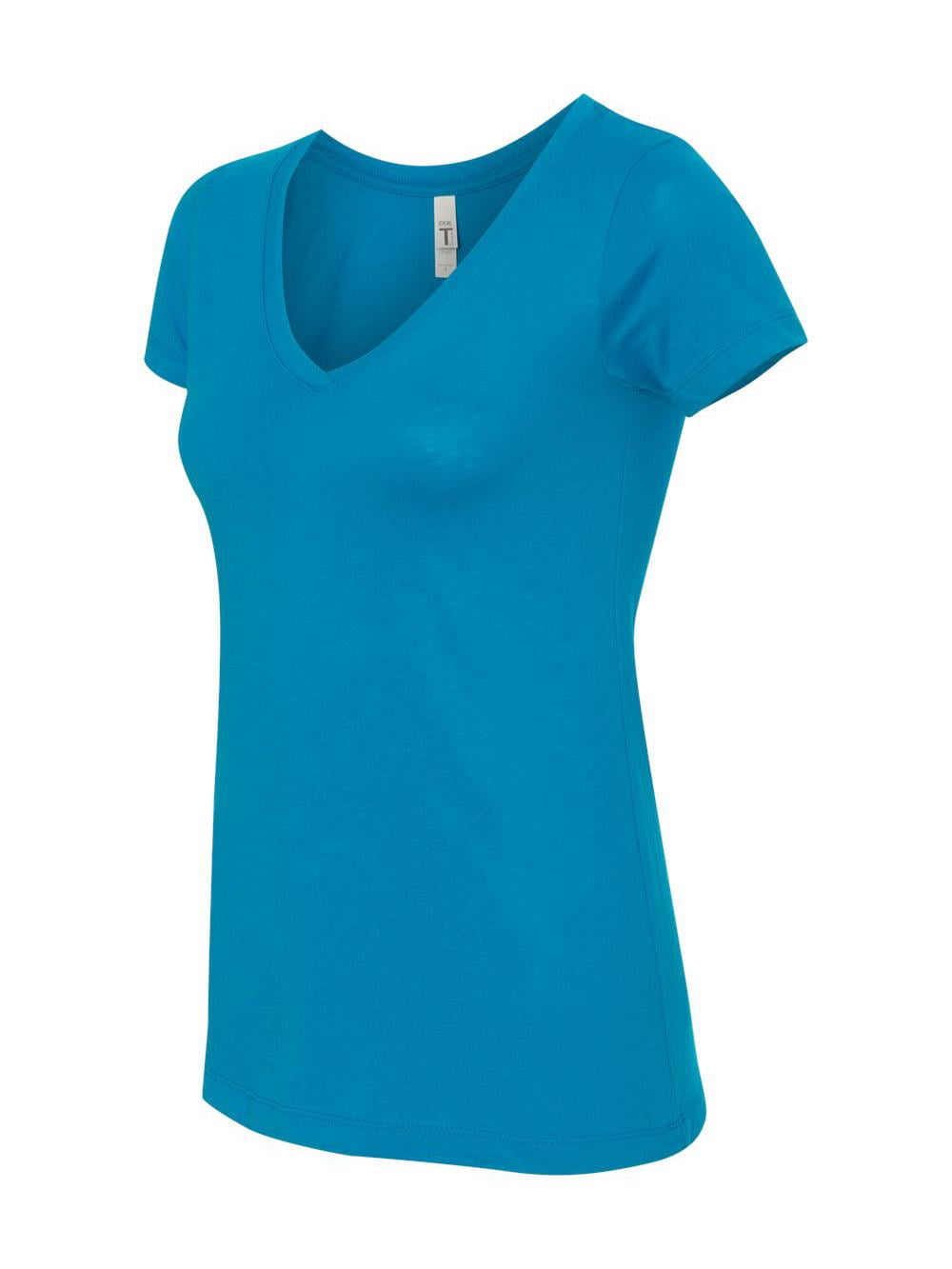 Next Level - Women's Ideal V-Neck T-Shirt - 1540 - Turquoise - Size: XL ...