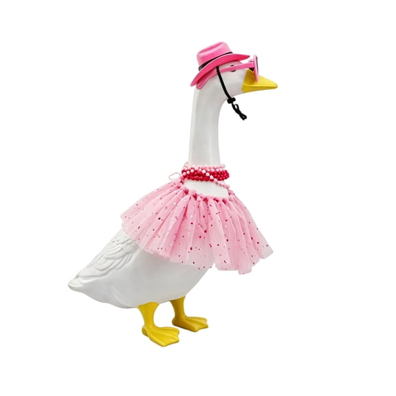 23 Inch Garden Porch Goose Decor Outfit,Washable Weather Resistant Costume For Cement & Plastic 23in Goose Sculptures,Decor Accessory For Front Porch,Patio Lawn And Backyard Garden Ornament Supplies