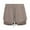 Khaki, variant on MIXUE Shorts For Women Summer Solid Color Elastic Waist Drawstring Running Gym Outdoor Athletic Shorts Workwear,Brown,L