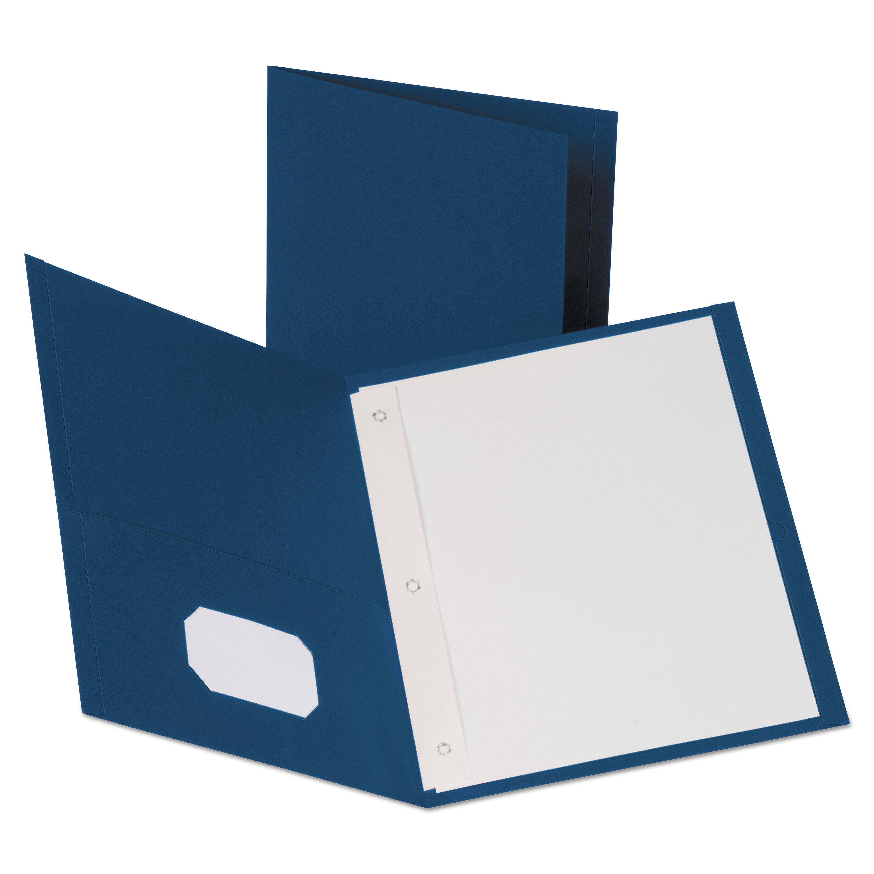 Oxford 57772 Twin Pocket Folder with Fasteners, Pack of 10 Blue