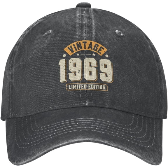 Baseball Cap Women 54th Birthday Gifts Hats for Women's Vintage 1969 Ball Cap Black