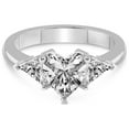 thumbnail image 3 of 3 Carat IGI Certified Heart Shape Lab Grown Diamond Engagement Ring | 14K White Gold |Caroline Three Stone Side Trillion Diamond Ring | FG-VS1-VS2 Quality Friendly Diamonds, 3 of 5