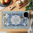 thumbnail image 2 of Blue Tribal Bohemia Placemats Set of 4 Vintage Boho Place Mats Table Mats Kitchen Dining Home Outdoor Party Table Decoration, 2 of 9