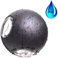 thumbnail image 3 of Aplique de pared LED 12W, interior y exterior, moderno pie circular negro, estanco IP65, blanco cálido 3000K (1 unidad), 3 of 4