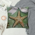thumbnail image 2 of COMIO  Throw Pillow Covers Nautical Coastal Decor Starfish/Seashell/Conch/Coral Decorative Pillow Covers for Xmas Snowflake Decor Pillowcase, 2 of 5