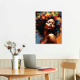 thumbnail image 2 of COMIO  African American Woman Wall Art Black Art Poster Graffiti Canvas Painting Picture for Living Room, 2 of 4