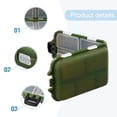 thumbnail image 3 of GLFILL Multifunctional LureBox Fishing Tackle Box Plastic Transparent Waterproof Small Storage Hook Bait Kit Fishing Accessories 3color Green, 3 of 9