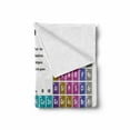 thumbnail image 2 of Periodic Table Soft Flannel Fleece Blanket, Educational Artwork for Classroom Science Lab Chemistry Club Camp Kids Print, Cozy Plush for Indoor and Outdoor Use, 70" x 90", Multicolor, by Ambesonne, 2 of 6