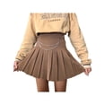 thumbnail image 3 of Kmbangi Women's Mini Pleated Skirt, High Waist Solid Color  Skirt with Chain, 3 of 6