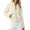White, variant on Women's Fall Jackets Solid Long Sleeve Lapel Cropped Zipper With Pocket Streetwear Outwears Jackets