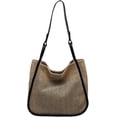 thumbnail image 1 of LHSHID Women Straw Bags Summer Rattan Hand-Woven Beach Large Tote Bag Fashion Handbag with PU Strap, 1 of 6