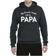 thumbnail image 2 of Wild Bobby My Favorite People Call Me PAPA Father's Day Unisex Graphic Hoodie Sweatshirt, Heather Black, Small, 2 of 5