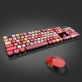 thumbnail image 2 of Mofii Sweet Keyboard Mouse Combo Pure Color 2.4G Wireless Keyboard Mouse Set Circular Suspension Key Cap for PC Laptop, 2 of 7