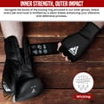 thumbnail image 4 of Guantes interiores de boxeo RDX elásticos para medio dedo, 4 of 7
