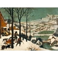 thumbnail image 2 of Bruegel the Elder, Pieter 24x19 Gold Ornate Wood Framed with Double Matting Museum Art Print Titled - Hunters in the Snow (Winter), 2 of 4