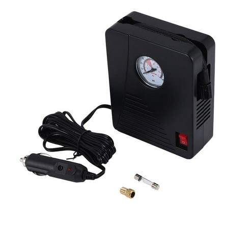 Portable Tire Inflator Air Compressor Car Air Pump for Car Tires 100PSI Fast Inflating Tires Inflator,1 * Tire Inflator Portable 1 * Fuse 2 * Nozzles,black