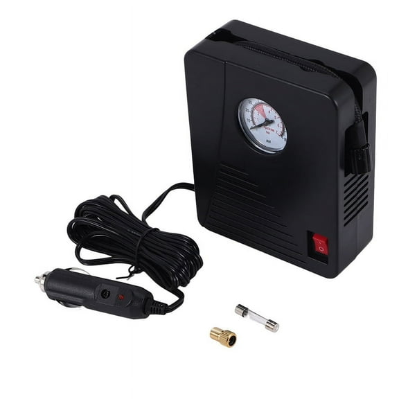 Portable Tire Inflator Air Compressor Car Air Pump for Car Tires 100PSI Fast Inflating Tires Inflator,1 * Tire Inflator Portable 1 * Fuse 2 * Nozzles,black
