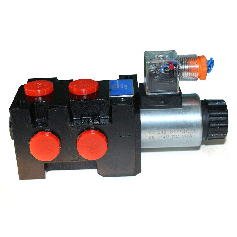 Buy Hydraulic Solenoid Selector/Diverter Valve, 13 GPM, 12V DC,6 Port,10 SAE (3/416) Thread