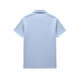 thumbnail image 5 of Men's Big and Tall Golf Polo Shirts Short Sleeve Pocket Performance Moisture Wicking Quick Dry Cotton Striped Golf Shirts for Men Size M-4XL Light Blue, 5 of 5