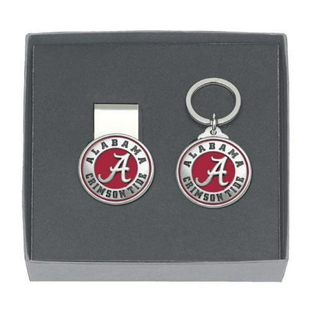 Alabama Money Clip - University of Alabama Mens Gift Set Money Clip and Keychain