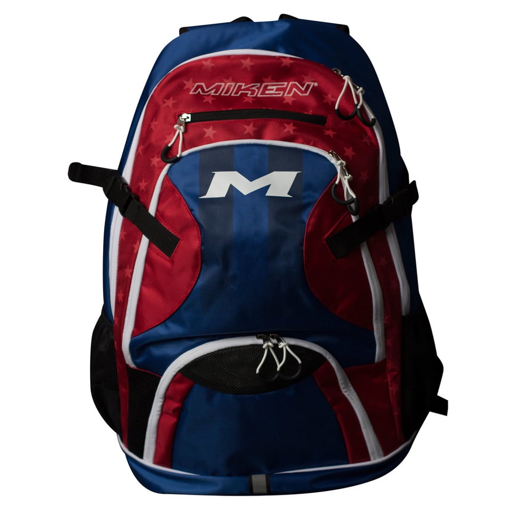 Miken Players Slowpitch Softball Backpack (Red/White/Blue)