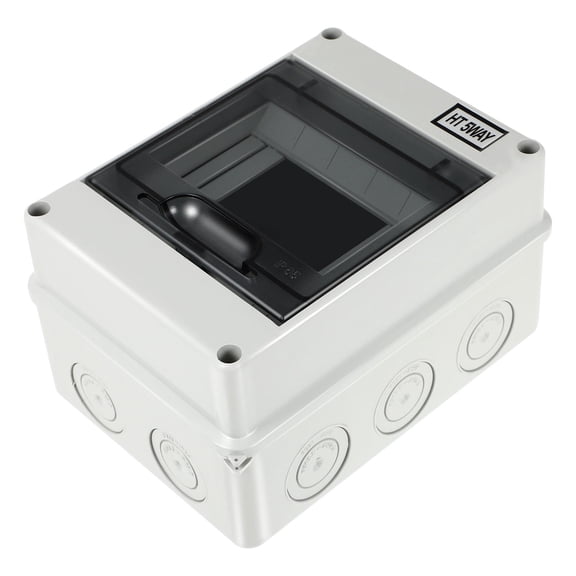 FOLOYORI Plastic Circuit Distribution Box Light Grey Easy Install Protective Breaker Box