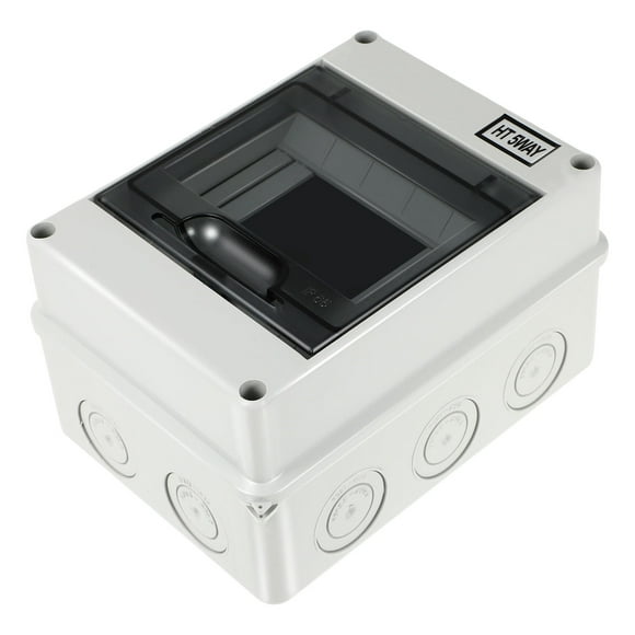 GAXIRE 1Pack Plastic Circuit Breaker Box Light Grey 16X4.32X3.54in IP65 Protection Class for Indoor Wall Mounting