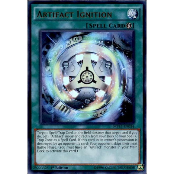YuGiOh 2015 Mega-Tin Mega Pack Ultra Rare Artifact Ignition MP15-EN034