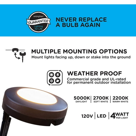 Enbrighten Seasons Led Color Changing Landscape Lights 12 Pucks