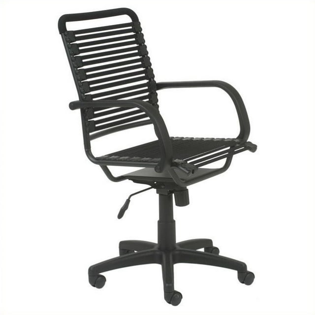 Brika Home Flat High Back Office Chair in Black and Graphite Black
