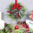 thumbnail image 2 of 6 Pcs Armoires de Noël Couronnes pour Cuisine Mini Couronnes de Cèdre avec Ruban Cloche Verdure Artificielle Guirlandes Suspendues avec Baies Rouges pour Décoration de Chaise de Fenêtre de Porte d'Entrée de Ferme de Noël, 2 of 8