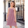 thumbnail image 3 of Arshiner Girls Sundress Button Design Summer Casual Dresses Sleeveless Dresses, 3 of 5