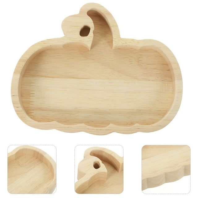 UPGRATOR Plateau de Service Alimentaire Décoration Citrouille Bois 1Pcs pour Restaurant Femmes