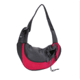 thumbnail image 1 of Bolsa bandolera para mascotas, bolsa pequeña para gatos para viajes, no es necesario guardarla con anticipación, bandolera para el pecho, bolsa de malla transpirable (pequeña, roja) JM, 1 of 5