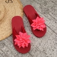 thumbnail image 5 of 2026 Women's 3D Floral Sandals Dressy Flatform Thongs Flip Flops Summer Beach Vacation Fashion Casual Flip Flops Elegant Flower Slippers (Male,Watermelon Red), 5 of 8