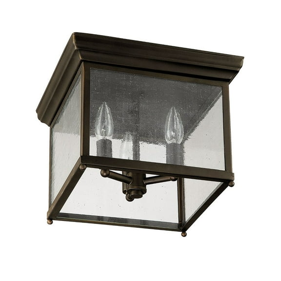 12 Inch 3 Light Outdoor Flush Mount In Transitional Style 12 High By 8.5 Wide Capital Lighting 9546Ob