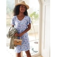 thumbnail image 3 of Ekouaer Nightgowns for Women Cute Night Gown Soft Short Sleeve Nightshirt 2 Pack Pajama Dress Leopard+Butterfly, 3 of 6