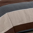 thumbnail image 2 of WPM Modern 2-Piece Brown Striped Comforter Sets, Twin, 2 of 6