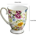 thumbnail image 2 of Bone China Coffee Tea, 300ml Bone China Tea, Floral Bone China Coffee, Portable Floral Tea Mugs, Durable Ceramic Floral Coffee Tea Mugs, Multi-Purpose Floral Coffee Mugs for Coffee Tea Cups Tea Mugs, 2 of 7