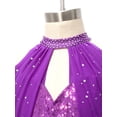 thumbnail image 5 of TiaoBug Sparkle Sequin Jumpsuit 70s Outfits for Girls Sleeveless Metallic Bell Bottom Romper Disco Dance Wear Blue 4, 5 of 8